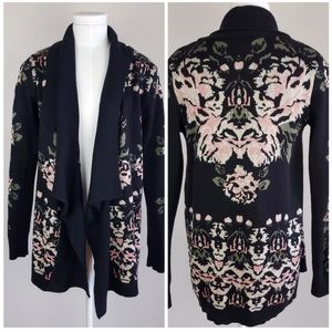 UO staring at stars open cardigan floral print